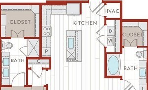 Aura Bluffview Apartments B6 1 Alt Floor Plan Aura Bluffview Apartments B6 1 Alt Floor Plan
